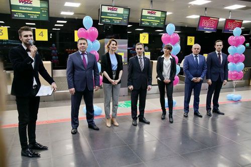 Открытие рейса Будапешт-Казань-Будапешт